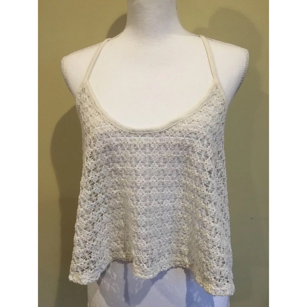 PINK Victoria Secret Crochet Tank Top Knit Size M